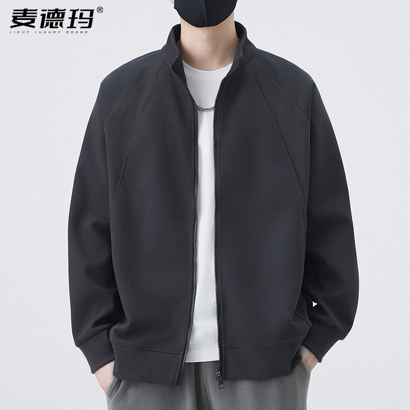 男士拉链立领宽松卫衣夹克秋冬