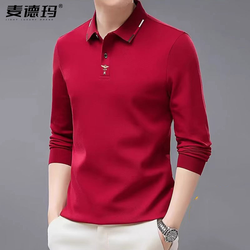 翻领上衣休闲打底Polo衫男