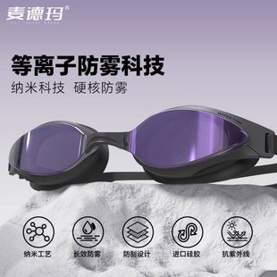高端泳镜高清防水防雾男女专业游泳眼镜近视带度数泳帽套装