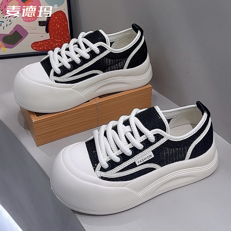 透气网纱超轻软底板鞋休闲小白鞋