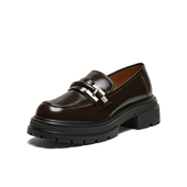 单鞋 TFW40AA4 英伦学院风乐福鞋 女百搭小皮鞋 40码 百思图春季