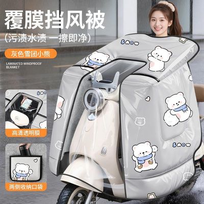 特大号电瓶车挡风被电动车防风罩