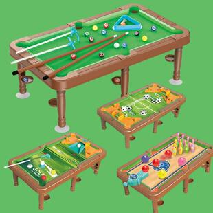 儿童台球桌六合一家用小型室内桌球台弹弹棋生日礼物亲子互动礼盒