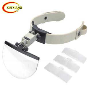 戴在眼镜上的放大镜头戴式高倍带灯高清维修涂装手工老人阅读专用