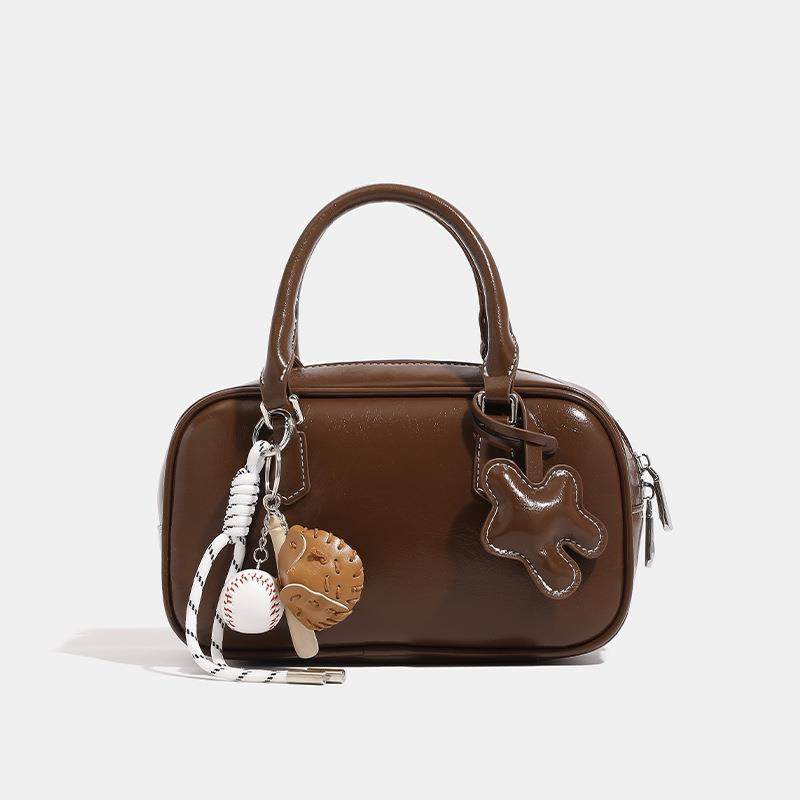 小众设计保龄球包包女2026新款复古手提包包单肩斜挎波士顿包,箱包皮具/热销女包/男包,波士顿包,淘宝优惠券,粉丝福利购,淘宝优惠卷