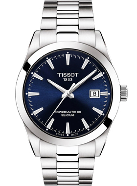 新品天梭TISSOT瑞士手表风度系列钢带机械男表T127.407.11.041.00