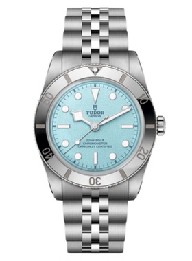 瑞士新款蓝色帝舵碧湾系列自动机械男士钢带时尚手表M79000-0001