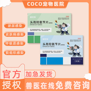 喆它乐头孢羟氨片消炎片狗猫鼻支治疗兽用阿莫西林宠物感冒125mg