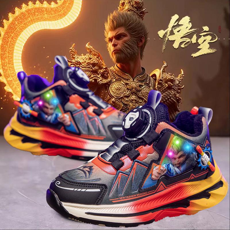 儿童亮灯加绒保暖运动鞋