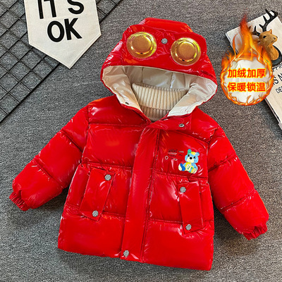 男童冬装棉衣儿童免洗加绒棉袄潮