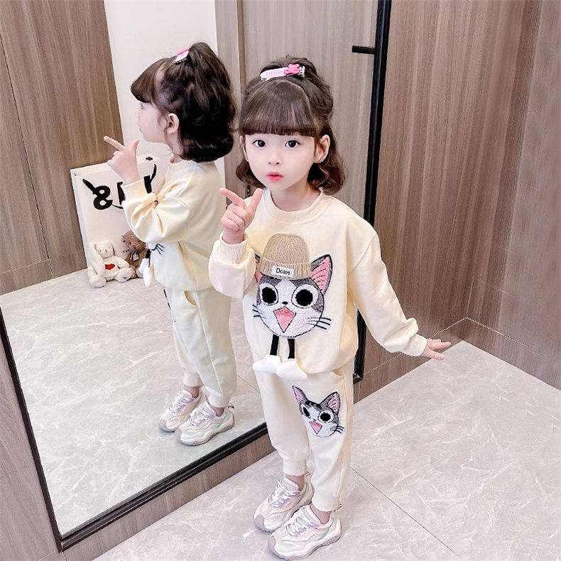 女童卫衣套装春秋款2024新款洋气可爱长袖卫衣儿童女宝宝秋装潮装,童装/婴儿装/亲子装,套装,淘宝优惠券,粉丝福利购,淘宝优惠卷