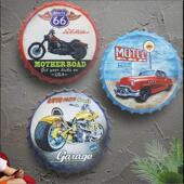 覆古工业风创意4S汽车店网红墙壁装 饰画壁挂酒吧小吃饭店墙上挂件