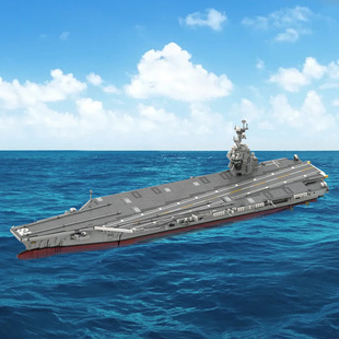 积木玩家MOCCVN-78杰拉尔德福特航空母舰1:300航母战舰战船玩具