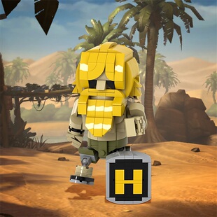 积木玩家MOC合金弹头-老头游戏人物角色拼装组装益智玩具