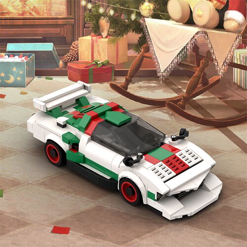 积木玩家MOC Lancia Stratos Turbo跑车拼装玩具益智礼物