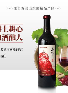 宁夏贺兰山东麓产区仁益源酒庄系列葡萄酒画峰1赤霞珠干红2020年