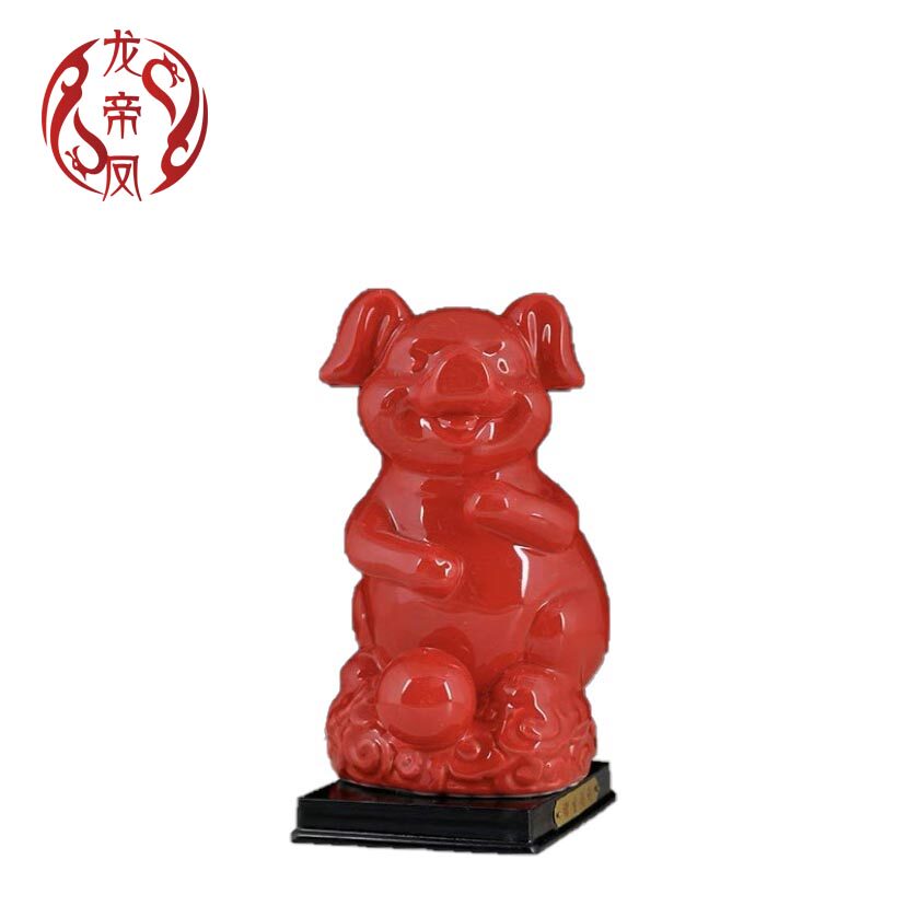 陶瓷十二生肖招财猪创意摆件摆设动物高端工艺礼品