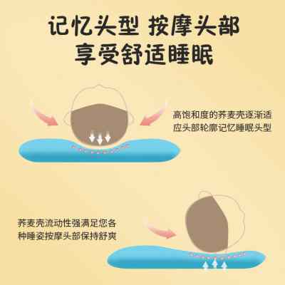 缘舒堂儿童荞麦枕头3-6-10岁以上护颈椎定型四季宿舍宝宝学生低枕