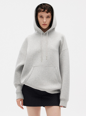 CertainEuphoria空气层廓形连帽卫衣女 太空棉亲肤果冻卫衣