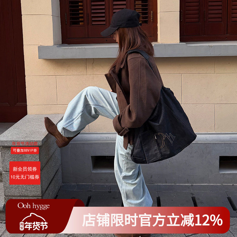【张婧仪同款】Oohhygge.丹宁牛仔hobo原创松弛大容量通勤托特包,箱包皮具/热销女包/男包,托特包,淘宝优惠券,粉丝福利购,淘宝优惠卷