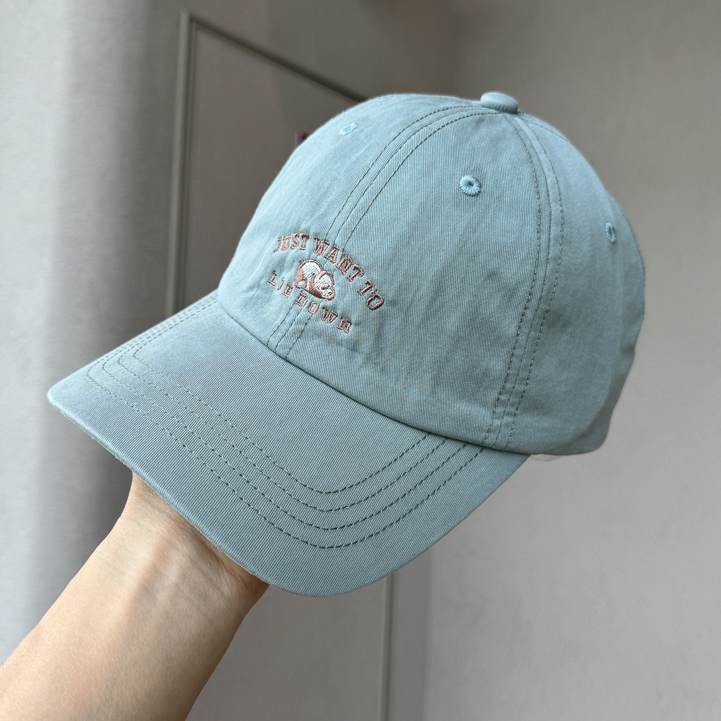 新款小熊刺绣宽檐加深棒球帽男女