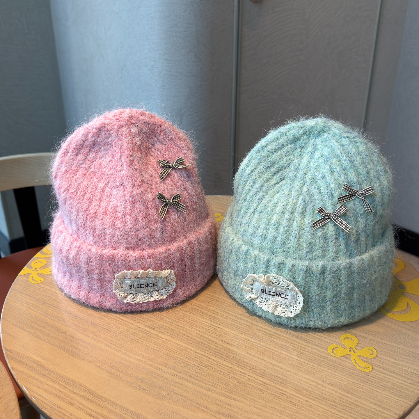 时尚蝴蝶结蕾丝羊毛混纺针织毛线帽子女秋冬显脸小加厚保暖包头帽,服饰配件/皮带/帽子/围巾,帽子,淘宝优惠券,粉丝福利购,淘宝优惠卷