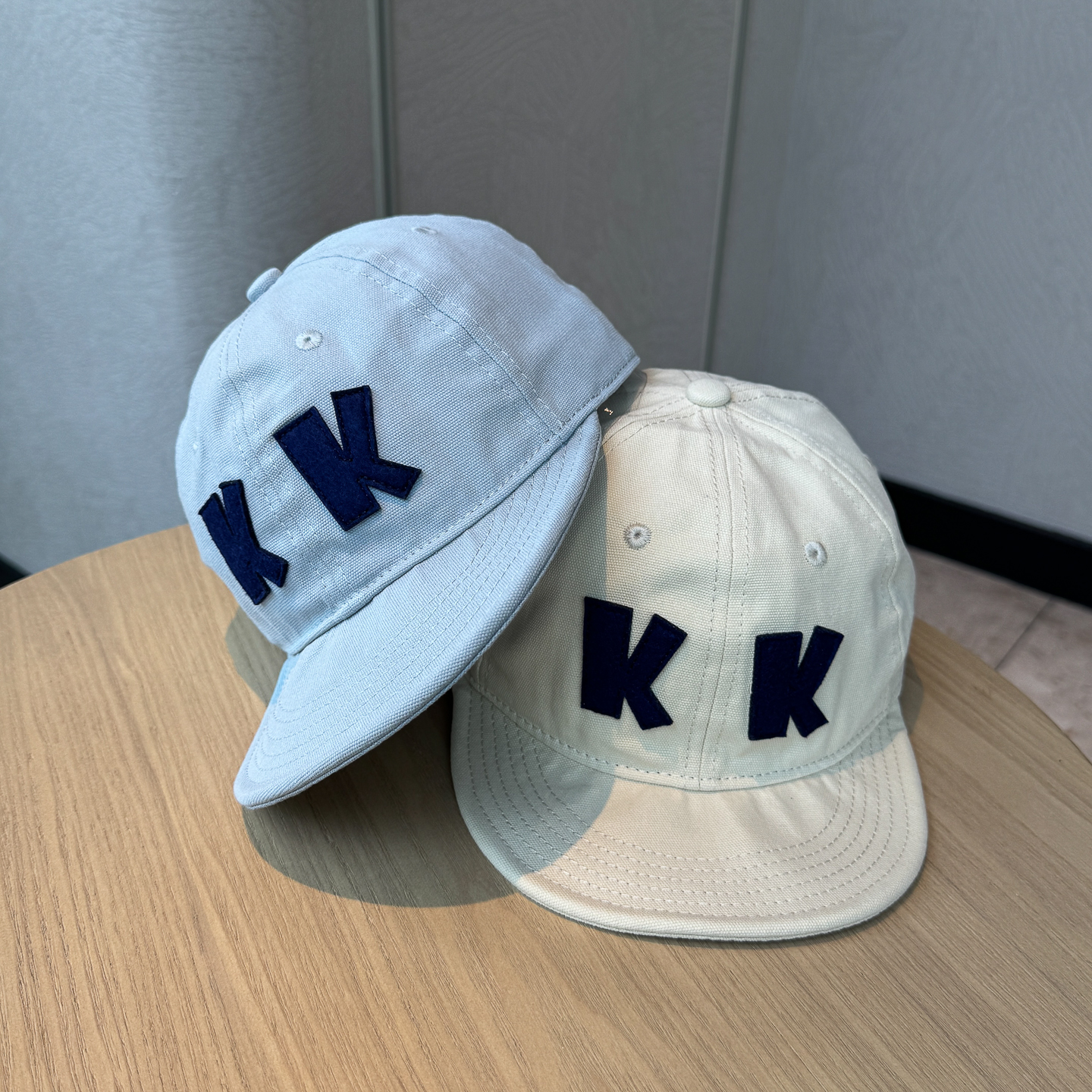 韩系亲子短檐贴布KK字母棒球帽