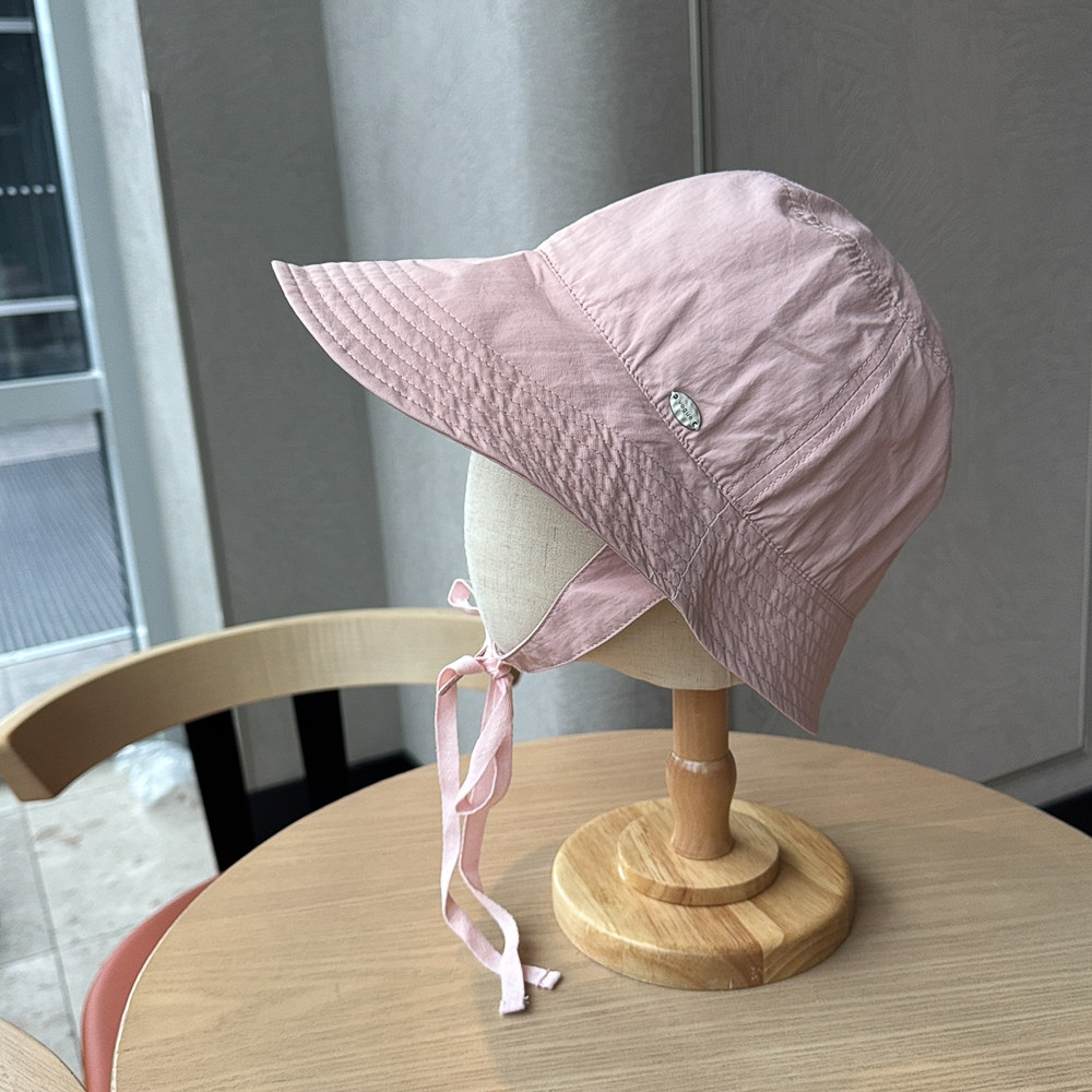 春夏季轻薄大檐粉色速干渔夫帽子