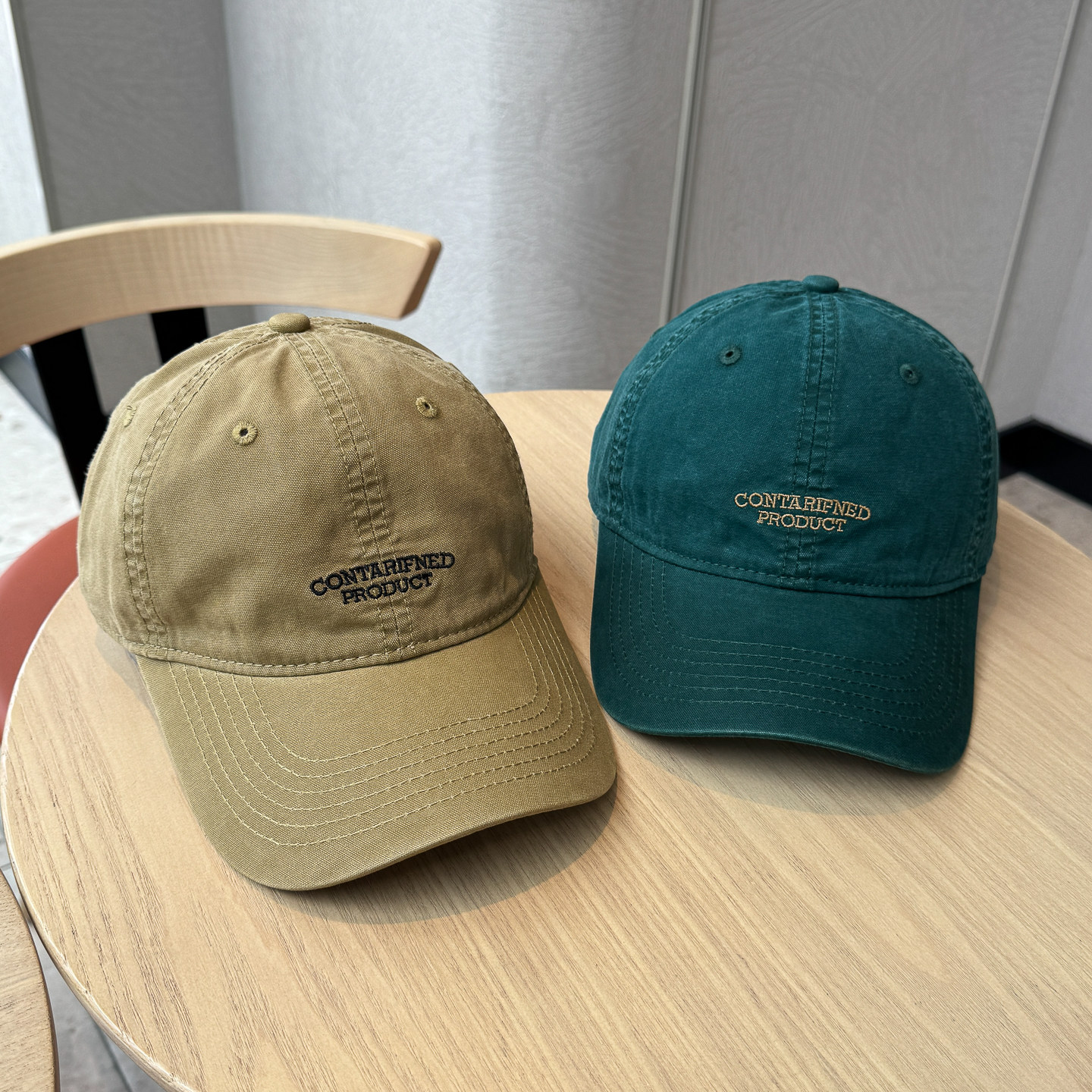 高品质原创灰色软顶棒球帽男女