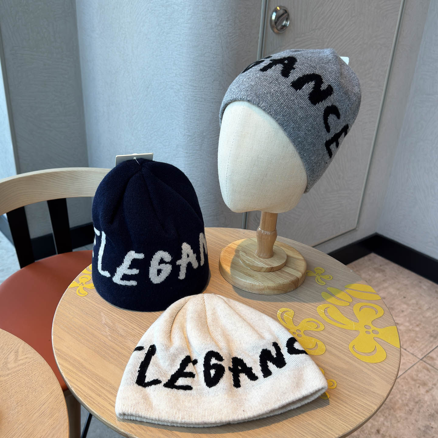 美式秋冬保暖护耳包头针织冷帽女柔软亲肤显脸小百搭毛线堆堆帽男