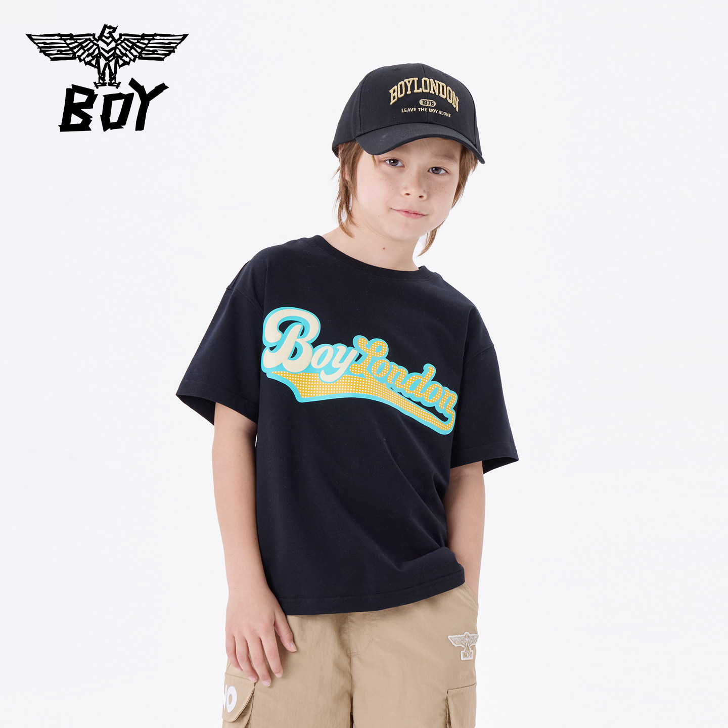 【SALE】BOY童装25夏新款短袖潮流时尚圆领T恤男女中大童,童装/婴儿装/亲子装,T恤,淘宝优惠券,粉丝福利购,淘宝优惠卷