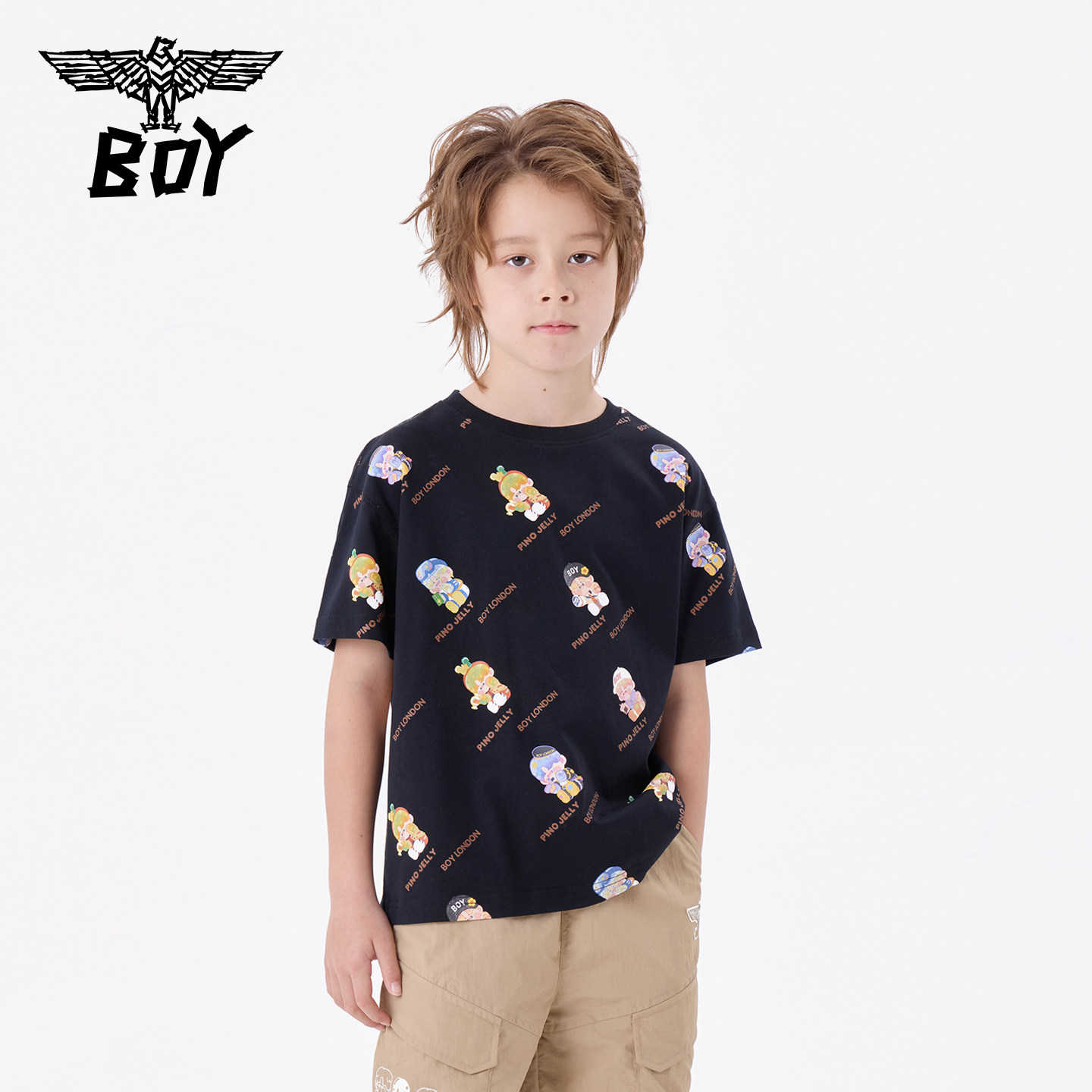 【SALE】BOY童装25夏新款T恤潮流公仔短袖男女童中大童,童装/婴儿装/亲子装,T恤,淘宝优惠券,粉丝福利购,淘宝优惠卷