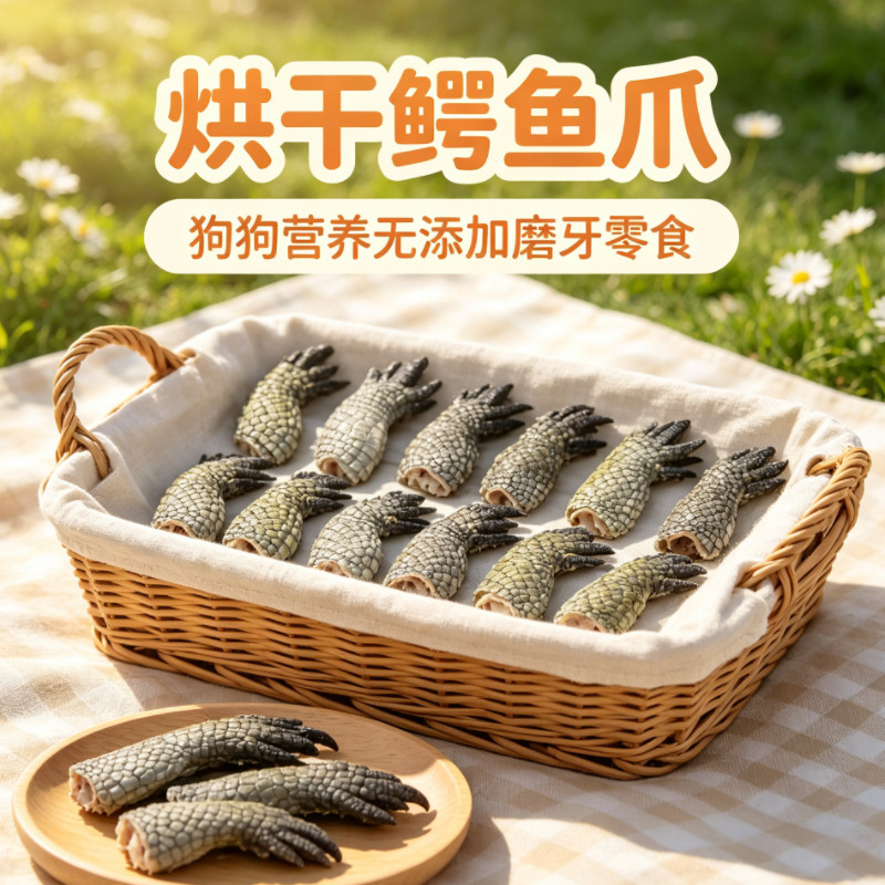 烘干鳄鱼爪狗狗磨牙零食无添加