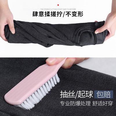 打底裤女外穿春秋加绒小个子八分小脚加厚牛仔裤高腰显瘦九分黑裤