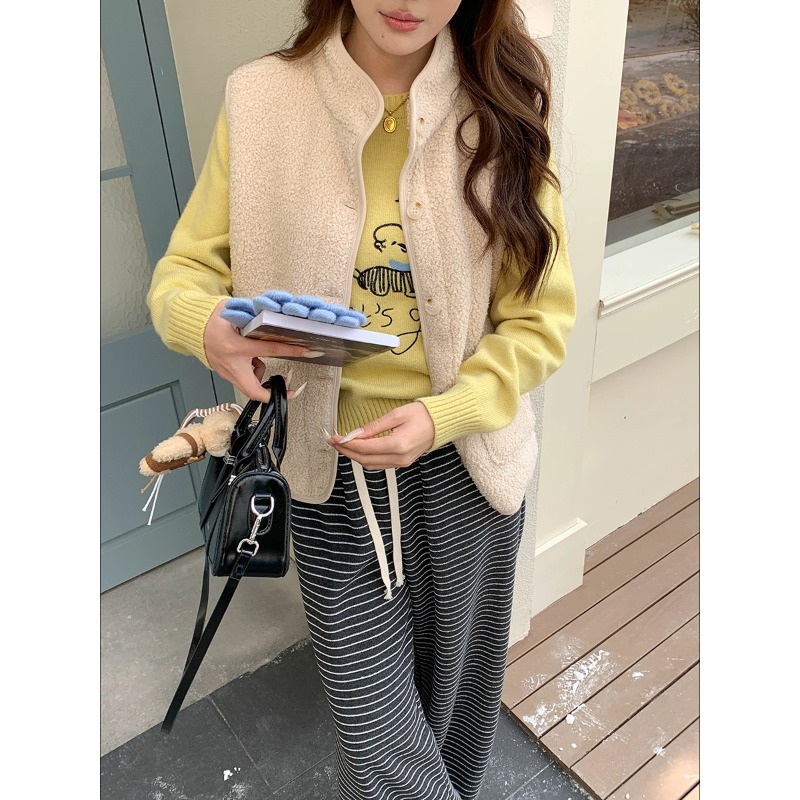 3th Morning 初冬前奏曲 仿羊羔毛颗粒绒马甲外套叠穿ZY3646