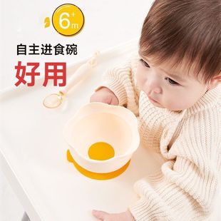专用硅胶吸盘餐具 婴儿辅食儿童宝宝自主训练进食吃饭蛋花一体式