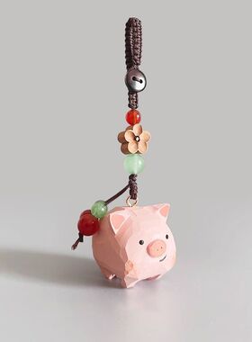 车钥匙挂件男款手工木雕
