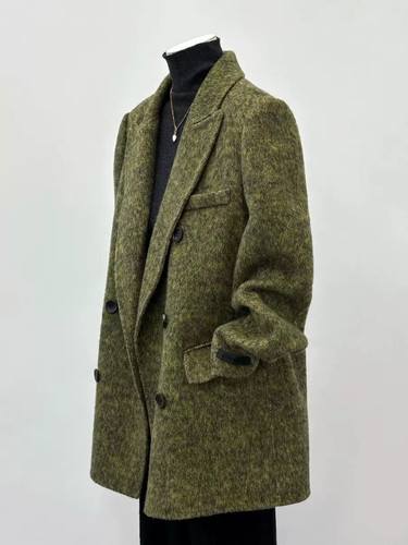 Lila高级感正肩双面大衣秋冬新款2025气质女装毛呢外套复古赫本风