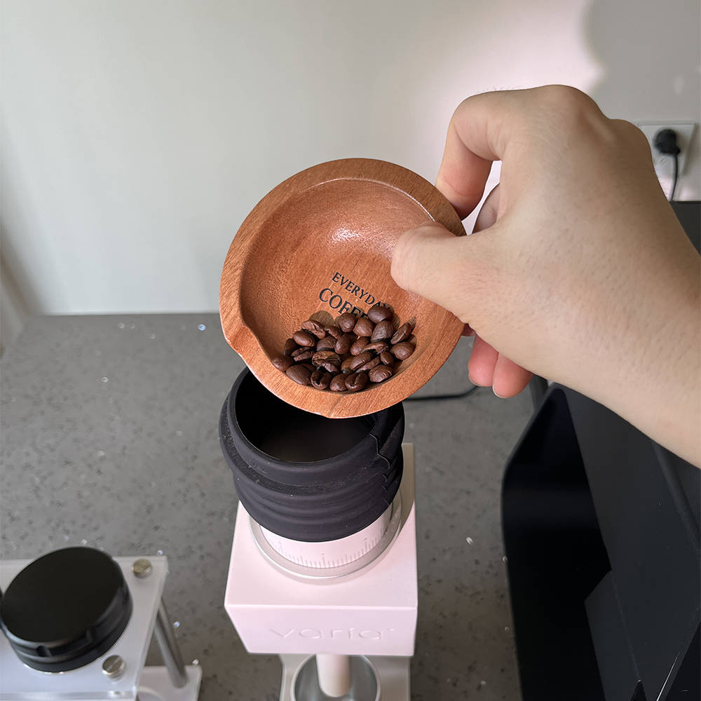 实木咖啡豆碟广口更易装豆