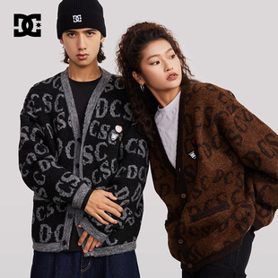 DCSHOES 官方正品春季个性印花针织开衫潮流复古毛衣男女同款