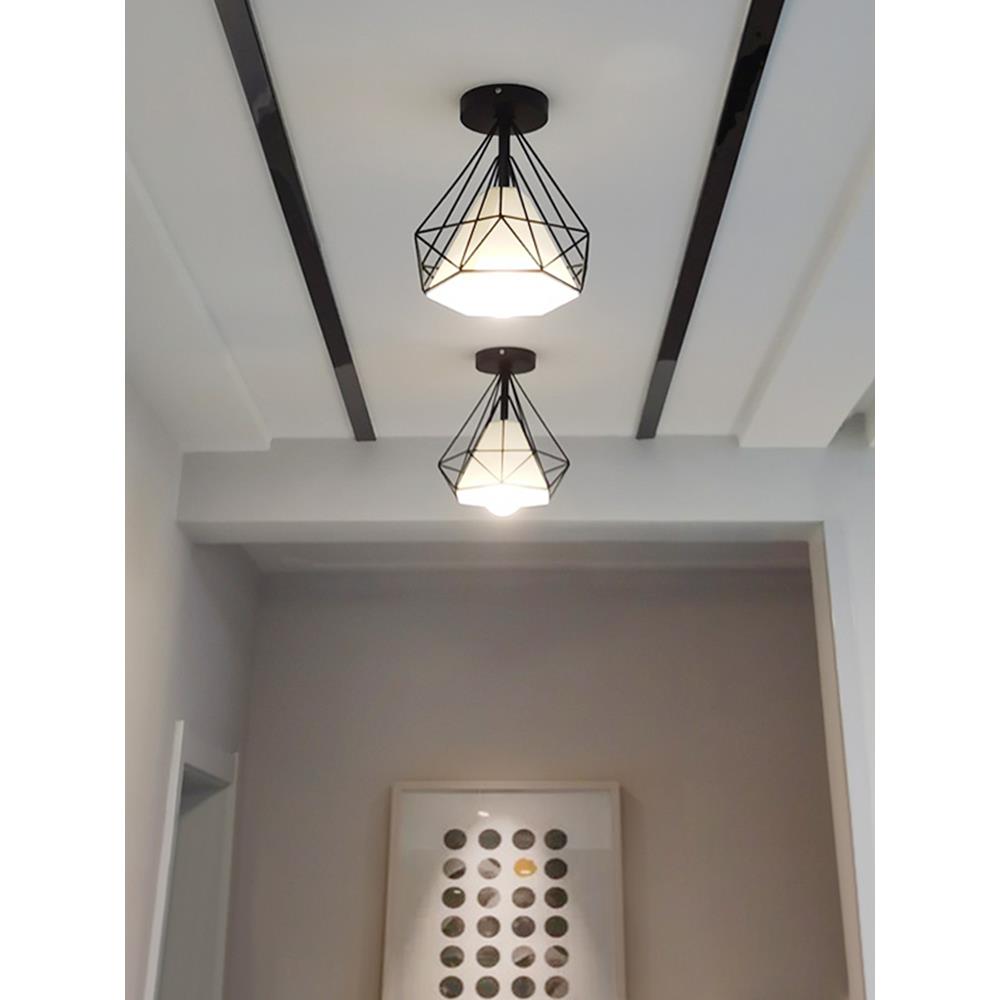 北欧过道吸顶灯网红轻奢走廊入户玄关阳台灯饰现代简约铁艺术灯具