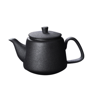 复古泡茶器简约家用防烫过滤泡茶壶单壶 黑陶茶壶陶瓷功夫茶壶中式