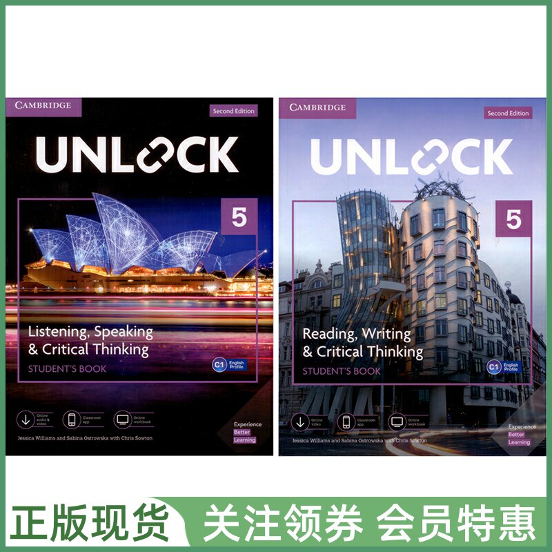 剑桥中学学术英语教材 Unlock 5 Listening Speaking and Reading Writing Student's Book 五级听说+读写 学生用书 新二版