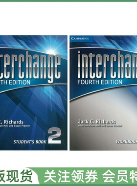 剑桥国际英语教程 Interchange Fourth edition Level 2 Student's Book with DVD-ROM and Workbook 二级学生用书练习册 四版 IC4
