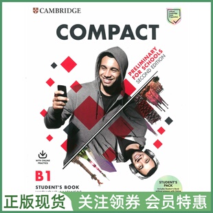 剑桥PET考试备考教材 Compact Preliminary for Schools Student's Book with Online Practice 学生用书 带在线练习 青少版