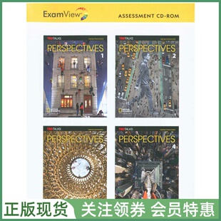 国家地理中学英语教材 Perspectives American English Assessment CD-ROM with ExamView 1-4级测试软件 美音版NGL