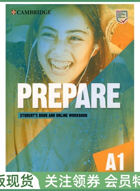 剑桥证书考试备考教材 Prepare A1 Level 1 Student's Book with Online Workbook 一级学生用书带在线练习册 cambridge