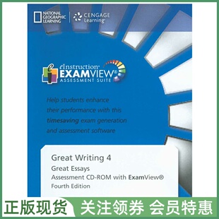 国家地理英语大写作教材 Great Writing Fourth Edition Level 4 Assessment CD-ROM with ExamView 四级测试软件 NGL