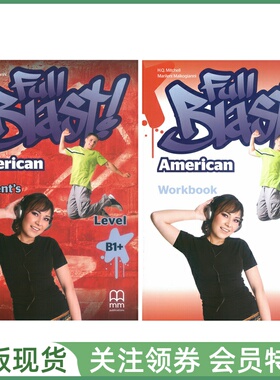 MM青少英语教材 Full Blast American English B1+ 学生用书练习册套装5级 美音版 双恩出版