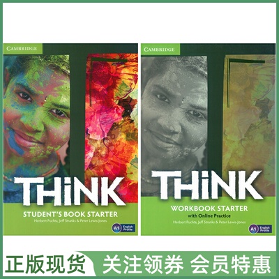 剑桥青少英语教材 Think Starter Student's Book and Workbook with Online 入门级学生用书练习册 英音版 中学思辨英语cambridge